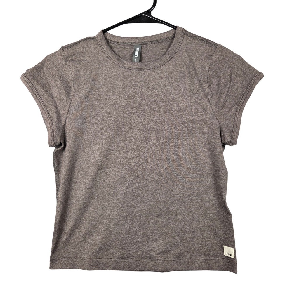 Vuori Energy Tee Womens Small Brown Excellent Heathered Performance T-Shirt